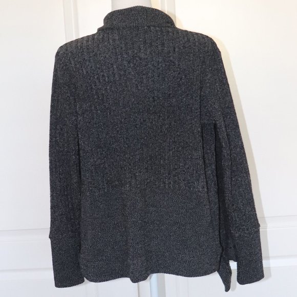Athleta Tiburon Charcoal Gray Wrap Cardigan Sweater Size Small - Picture 4 of 4
